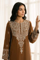 Summer Luxe: 3-Piece brown  Embroidered Dress