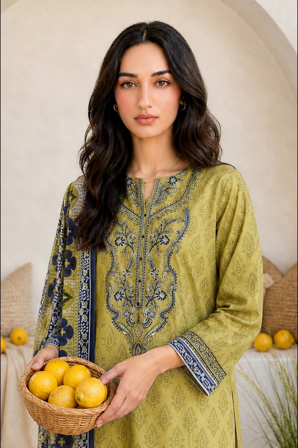 3pec EMBROIDERED DRESS