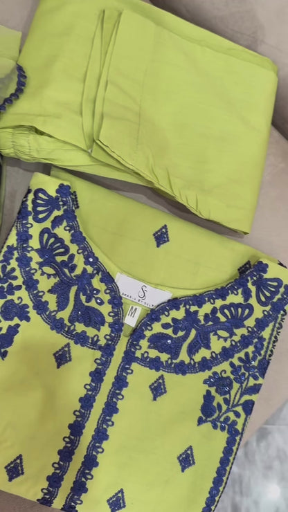 Embroided 3 pec dress
